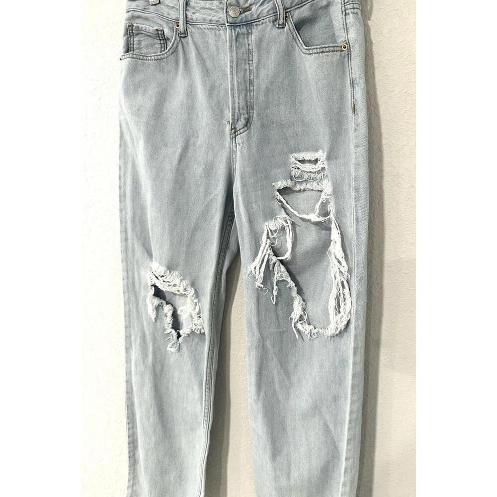 S.O.N.G. 90s Boyfriend Jeans Destroyed Light Blue Size 9/29 - Picture 5 of 15